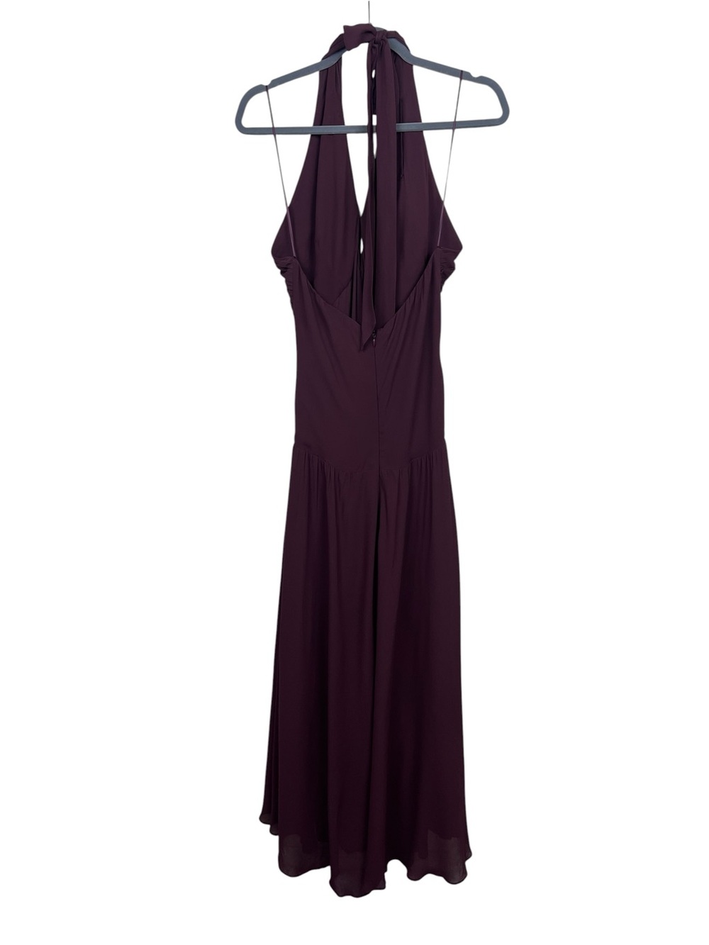 REFORMATION Cari Maxi Dress In Mahogany Wrap Halter Women’s 8 - Picture 7 of 16